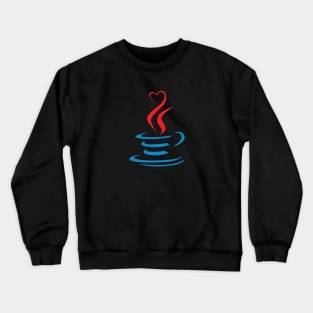 Love Coffe Java Programming Funny Design Crewneck Sweatshirt